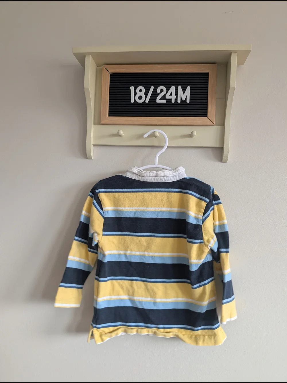Gymboree Yellow, Navy & Light Blue Striped Polo